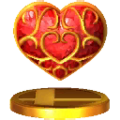 Réceptacle de Coeur de Skyward Sword en tant que trophée dans Super Smash Bros. for Nintendo 3DS.