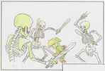 Artwork d'Hyrule Historia de Stalfos de The Legend of Zelda.