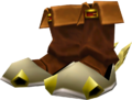Les bottes des airs dans Ocarina of Time 3D.