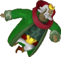Costume du roi d'Hyrule : il prend les couleurs de Gonzo