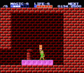 Link qui obtient le radeau dans The Adventure of Link.