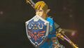 Le bouclier d'Hylia dans Breath of the Wild.
