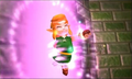 Link sortant d'un mur la première fois.