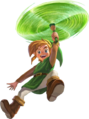 Link qui utilise la baguette des Tornades.