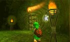 Une torche dans Ocarina of Time 3D.