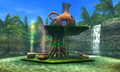 Vue extérieur de la hutte dans Majora's Mask 3D.
